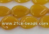 CCN3867 15.5 inches 13*18mm flat teardrop candy jade beads