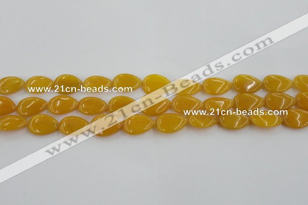 CCN3867 15.5 inches 13*18mm flat teardrop candy jade beads