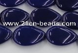 CCN3873 15.5 inches 13*18mm flat teardrop candy jade beads