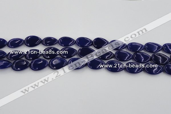 CCN3873 15.5 inches 13*18mm flat teardrop candy jade beads