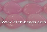 CCN3875 15.5 inches 15*20mm flat teardrop candy jade beads