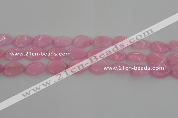 CCN3875 15.5 inches 15*20mm flat teardrop candy jade beads