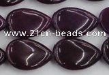 CCN3881 15.5 inches 15*20mm flat teardrop candy jade beads