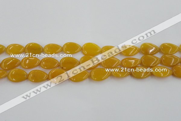 CCN3882 15.5 inches 15*20mm flat teardrop candy jade beads