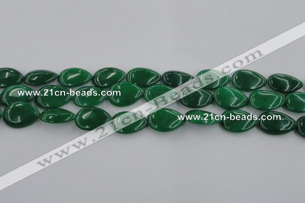 CCN3884 15.5 inches 15*20mm flat teardrop candy jade beads