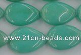 CCN3885 15.5 inches 15*20mm flat teardrop candy jade beads