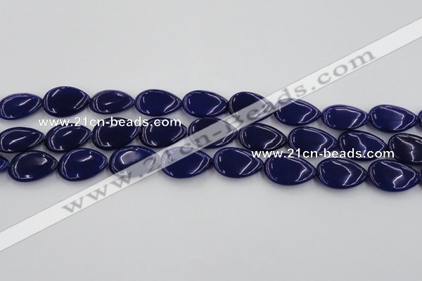 CCN3888 15.5 inches 15*20mm flat teardrop candy jade beads