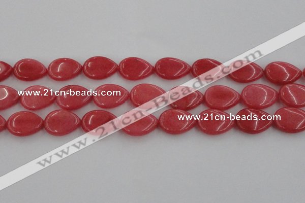 CCN3891 15.5 inches 18*25mm flat teardrop candy jade beads