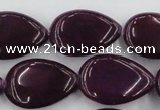 CCN3896 15.5 inches 18*25mm flat teardrop candy jade beads