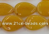 CCN3897 15.5 inches 18*25mm flat teardrop candy jade beads