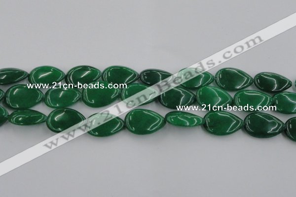 CCN3899 15.5 inches 18*25mm flat teardrop candy jade beads