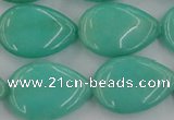 CCN3900 15.5 inches 18*25mm flat teardrop candy jade beads