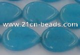 CCN3901 15.5 inches 18*25mm flat teardrop candy jade beads