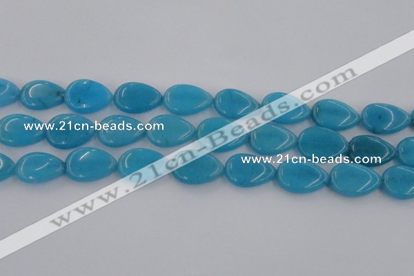 CCN3901 15.5 inches 18*25mm flat teardrop candy jade beads