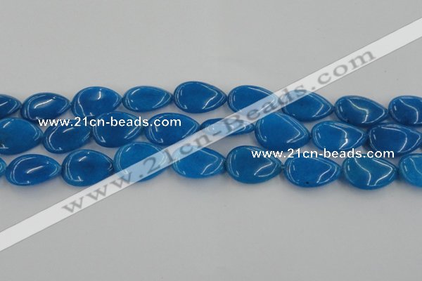 CCN3902 15.5 inches 18*25mm flat teardrop candy jade beads