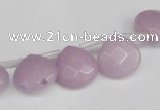 CCN3910 Top-drilled 13*13mm briolette candy jade beads wholesale