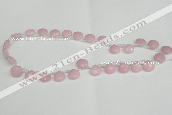 CCN3911 Top-drilled 13*13mm briolette candy jade beads wholesale