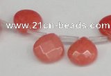 CCN3912 Top-drilled 13*13mm briolette candy jade beads wholesale