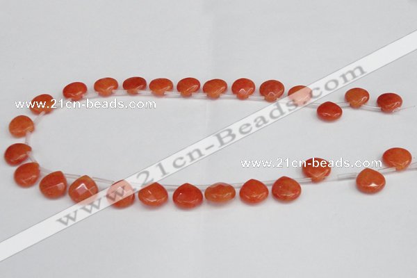 CCN3913 Top-drilled 13*13mm briolette candy jade beads wholesale