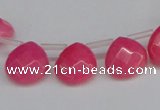 CCN3914 Top-drilled 13*13mm briolette candy jade beads wholesale