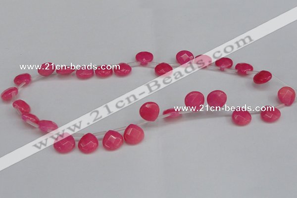 CCN3914 Top-drilled 13*13mm briolette candy jade beads wholesale