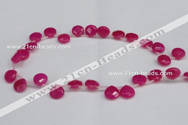 CCN3915 Top-drilled 13*13mm briolette candy jade beads wholesale