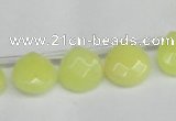 CCN3917 Top-drilled 13*13mm briolette candy jade beads wholesale