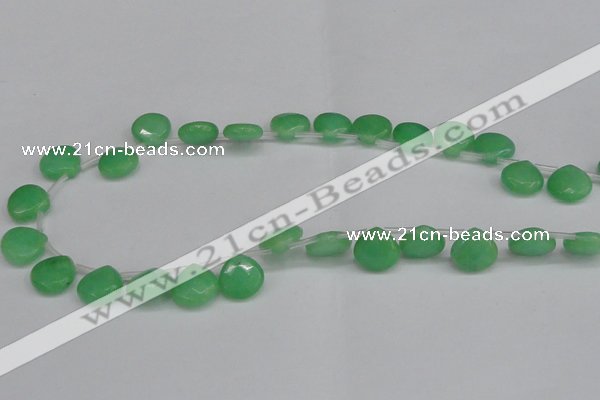 CCN3918 Top-drilled 13*13mm briolette candy jade beads wholesale