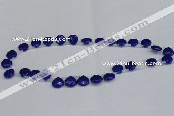 CCN3921 Top-drilled 13*13mm briolette candy jade beads wholesale