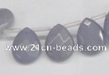 CCN3925 Top-drilled 12*15mm briolette candy jade beads wholesale