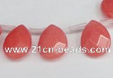 CCN3928 Top-drilled 12*15mm briolette candy jade beads wholesale