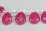 CCN3929 Top-drilled 12*15mm briolette candy jade beads wholesale