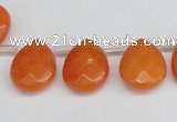 CCN3932 Top-drilled 12*15mm briolette candy jade beads wholesale