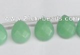 CCN3935 Top-drilled 12*15mm briolette candy jade beads wholesale