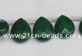CCN3936 Top-drilled 12*15mm briolette candy jade beads wholesale