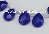 CCN3940 Top-drilled 12*15mm briolette candy jade beads wholesale