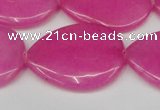 CCN3972 15.5 inches 30*40mm flat teardrop candy jade beads