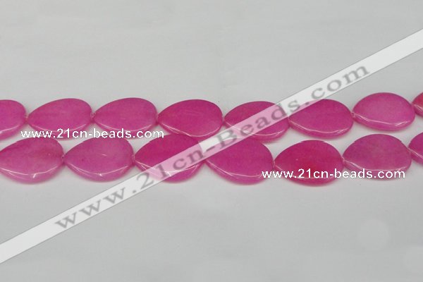 CCN3972 15.5 inches 30*40mm flat teardrop candy jade beads