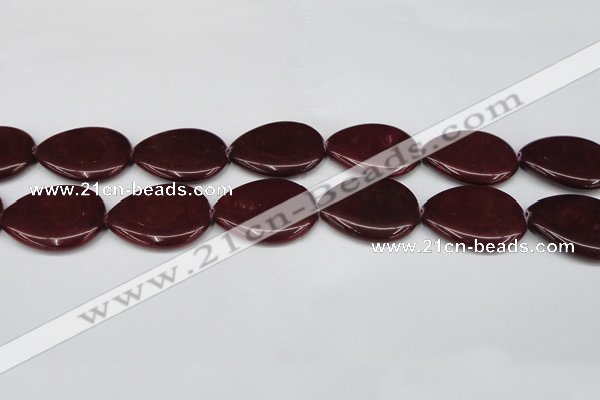 CCN3975 15.5 inches 30*40mm flat teardrop candy jade beads