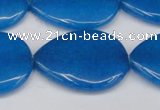 CCN3977 15.5 inches 30*40mm flat teardrop candy jade beads