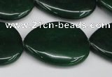 CCN3980 15.5 inches 30*40mm flat teardrop candy jade beads
