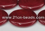 CCN3990 15.5 inches 30*40mm oval candy jade beads wholesale