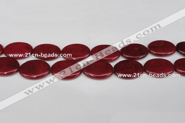 CCN3990 15.5 inches 30*40mm oval candy jade beads wholesale