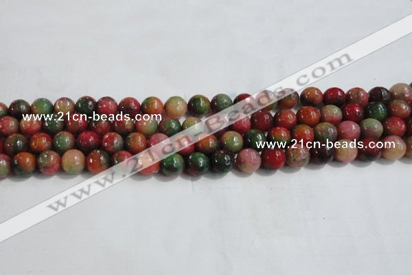 CCN4002 15 inches 8mm faceted round candy jade beads wholesale