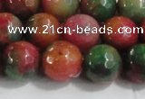 CCN4004 15 inches 12mm faceted round candy jade beads wholesale