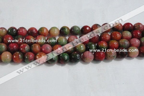 CCN4005 15 inches 16mm faceted round candy jade beads wholesale