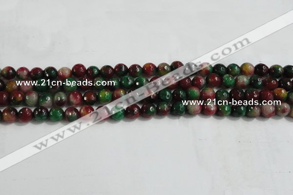 CCN4010 15 inches 6mm faceted round candy jade beads wholesale