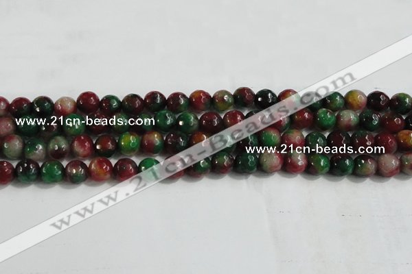 CCN4011 15 inches 8mm faceted round candy jade beads wholesale