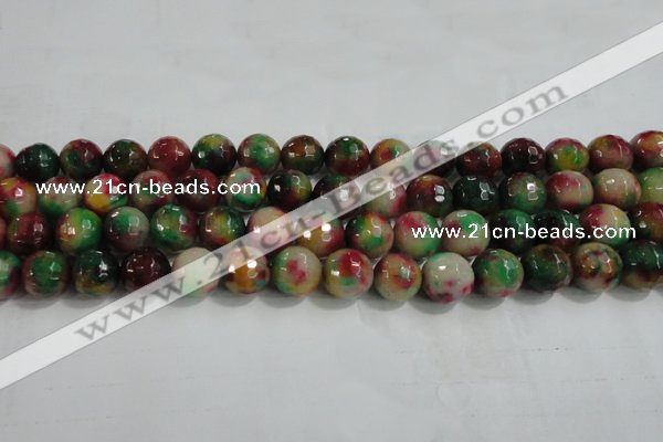 CCN4013 15 inches 12mm faceted round candy jade beads wholesale