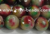 CCN4014 15 inches 14mm faceted round candy jade beads wholesale